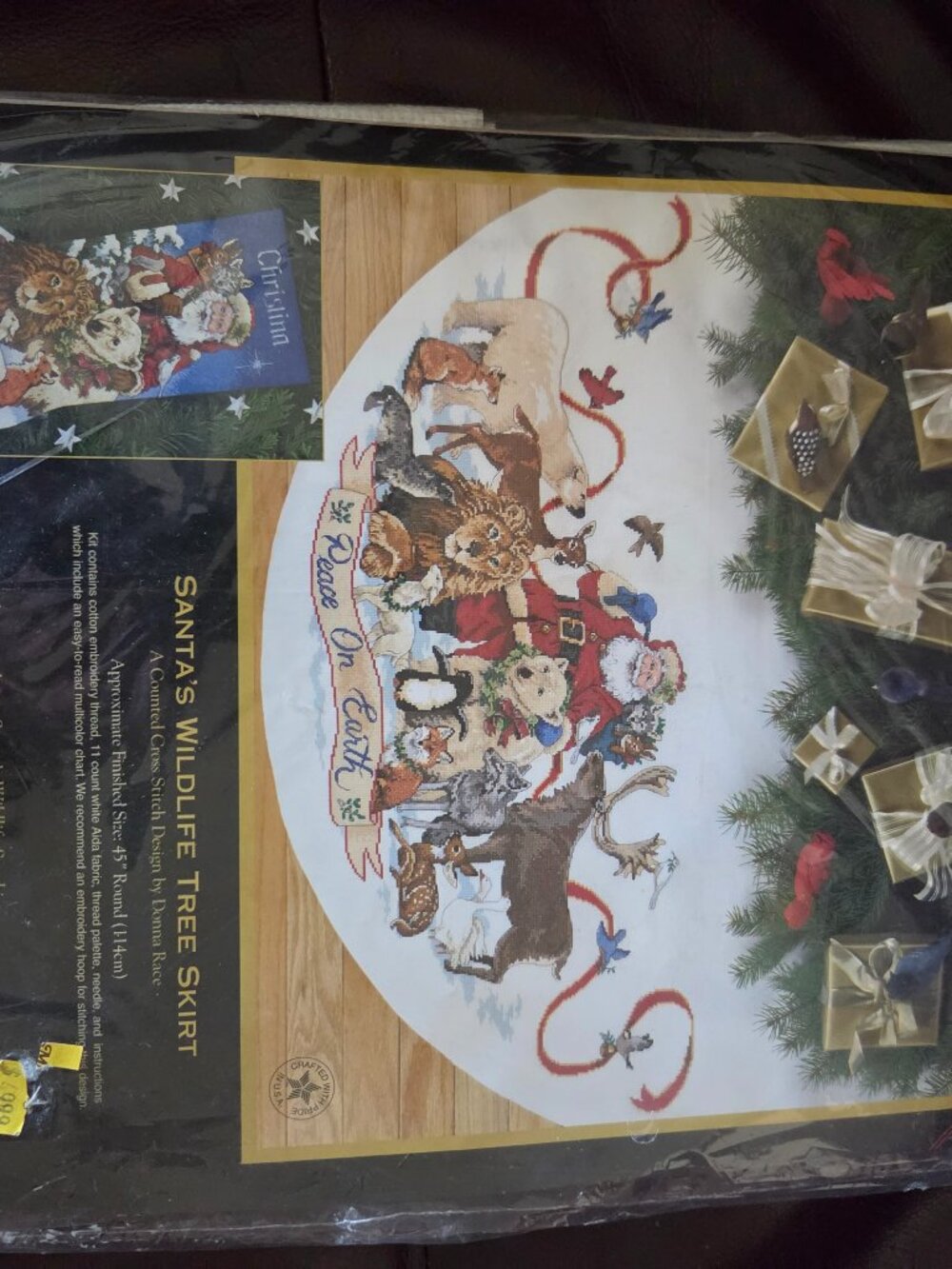 Dimensions Gold Collection tree skirt cross stitch kit